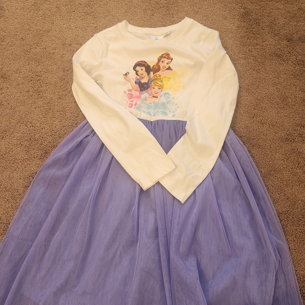 Disney 7/8 White and Purple Long Sleeve Princess Dress And Pants